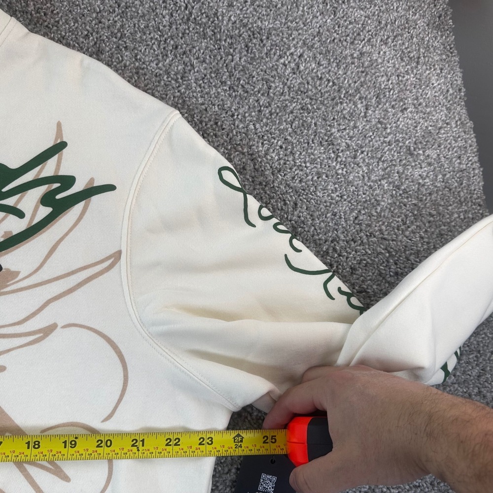 Ed Hardy Dragon Tattoo Hoodie Mens Large Ivory Graphic Pullover Streetwear NEW - Picture 6 of 8